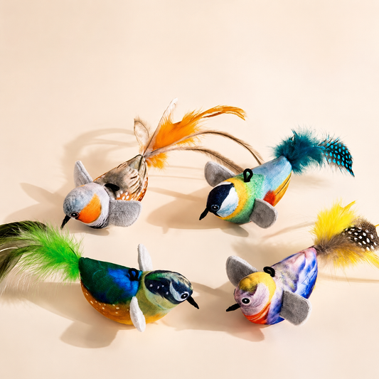 Feather Bird Cat Wand Toy